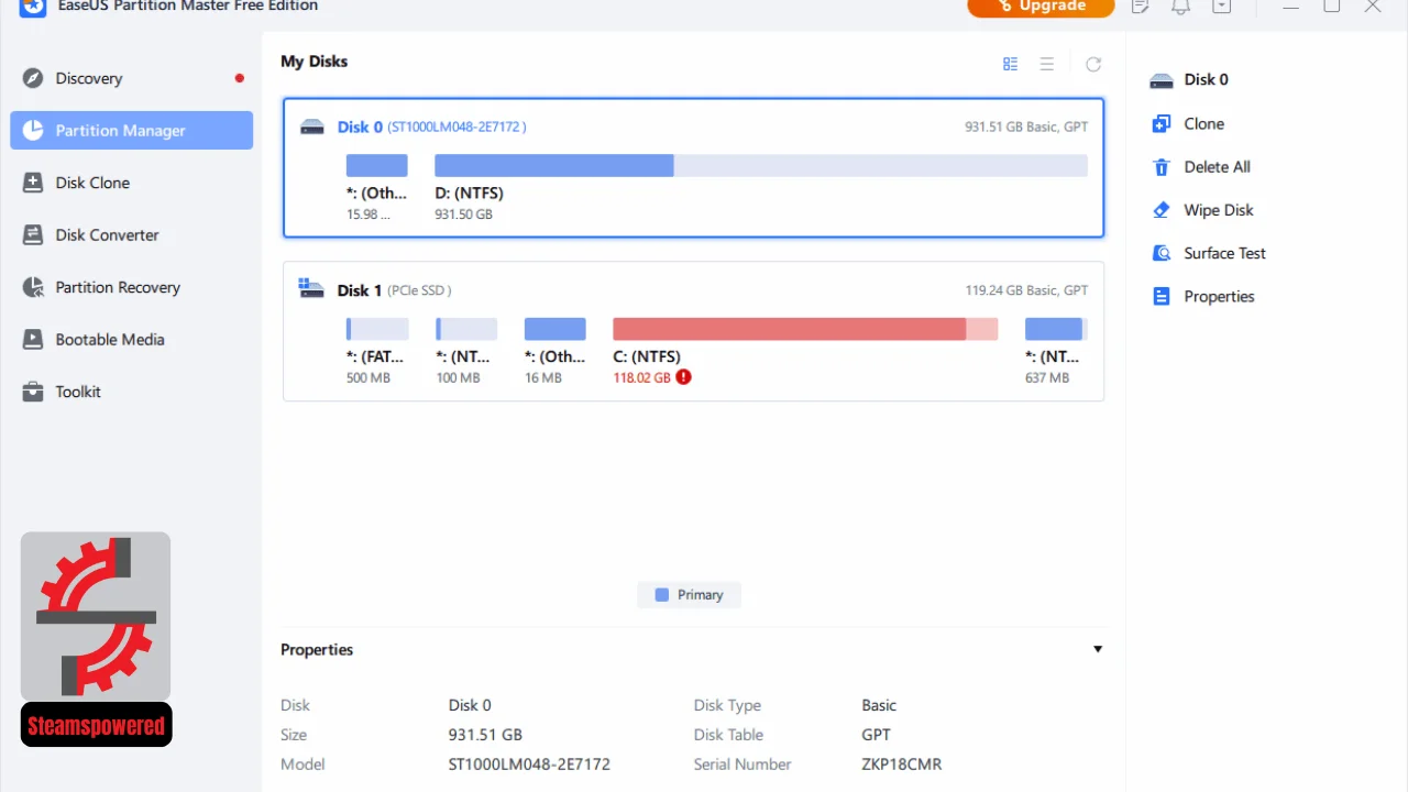 EaseUS Partition Master