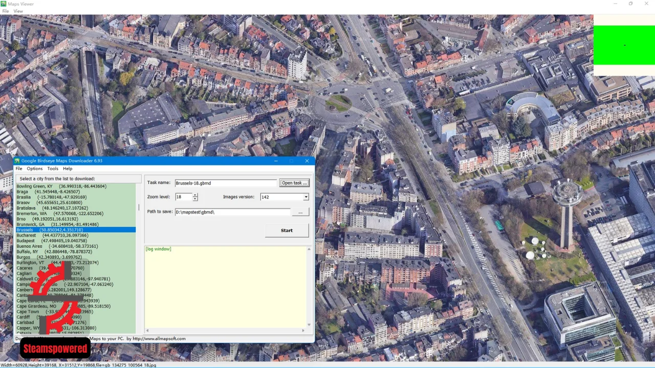 AllMapSoft Google Birdseye Maps Downloader