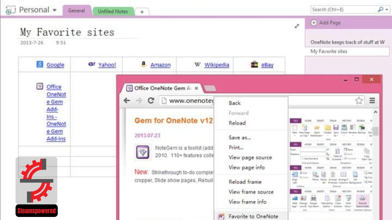 OneNoteGem Gem for OneNote