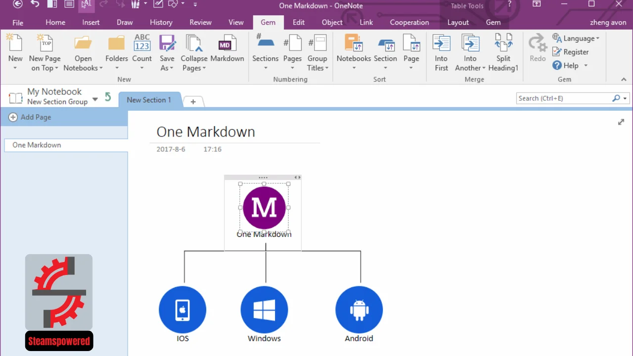 OneNoteGem Gem for OneNote