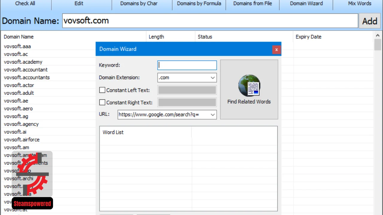 VovSoft Domain Checker